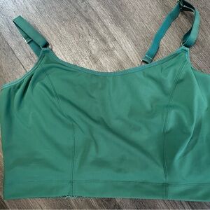 Davin & Adley Pumping Seamless Cami Bralette in Deep Green